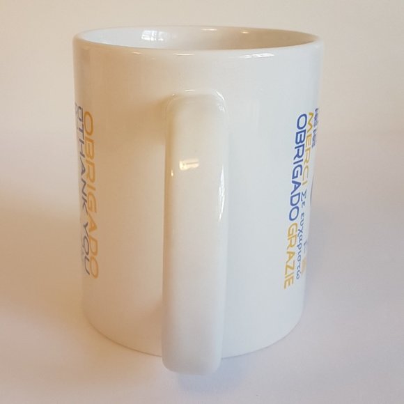 Set of 2 Vintage NAPA Autoparts Promotional Mugs Teacups "Thank You" Languages - Picture 6 of 13